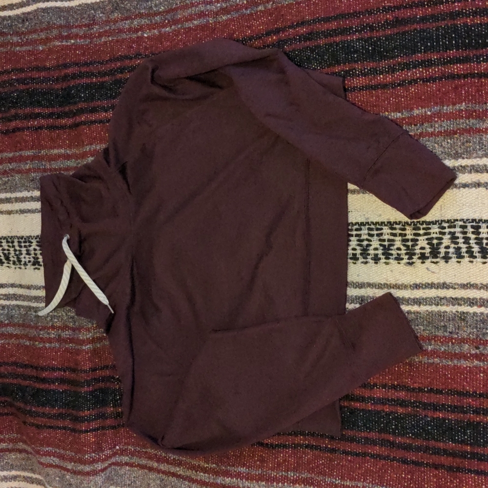 Vuori Burgundy Turtleneck Croptop